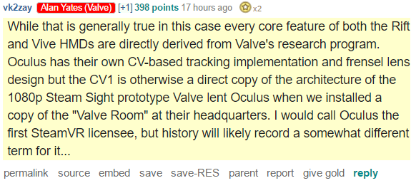 Alan Yates - Oculus первый лицензиат SteamVR